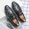 Men Leather Shoes Men Luxury Camouflage Gold National Pattern Oxfords Men Classic Gentleman Wedding Prom Shoes Big Size